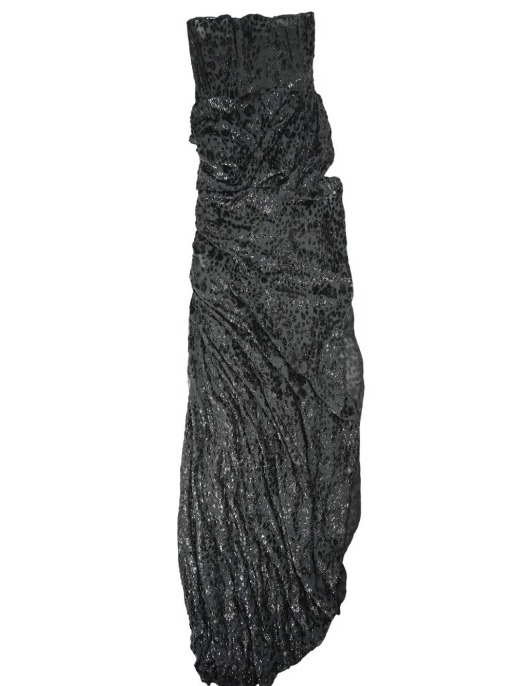 Alex Perry Strapless Corset Top Gown Animal Print in Black